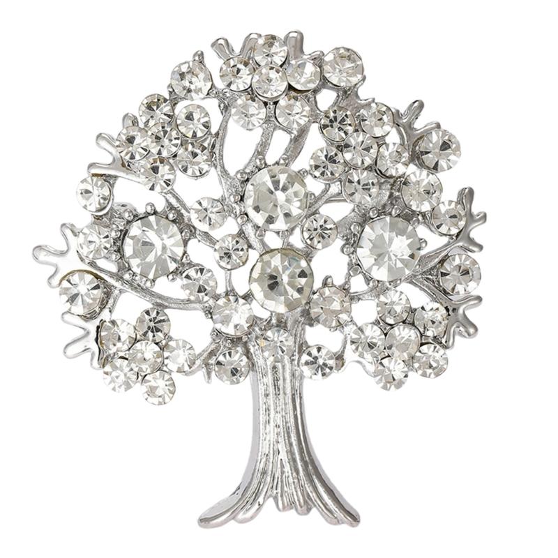 Elegant Tree Brooch Pin Distinctive Tree Clothing Lapel Pin Essential Fashion Brooch Accessory