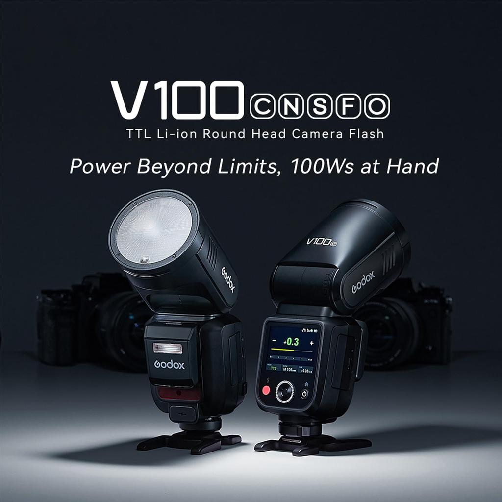 Вспышка GODOX V100S TTL для Sony Camera Flash Speed Light для фотосъемки TTL с сенсорным экраном, беспроводная, совместимая с Sony A9 V100-S 2.4G A77II, A99, A77,