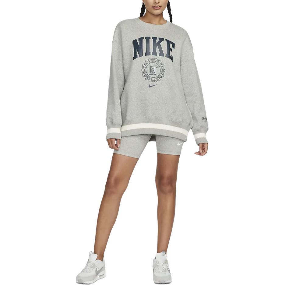Nike Спортивные классические однотонные облегающие брюки для велоспорта с принтом логотипа, женские брюки серого цвета DV7798-063