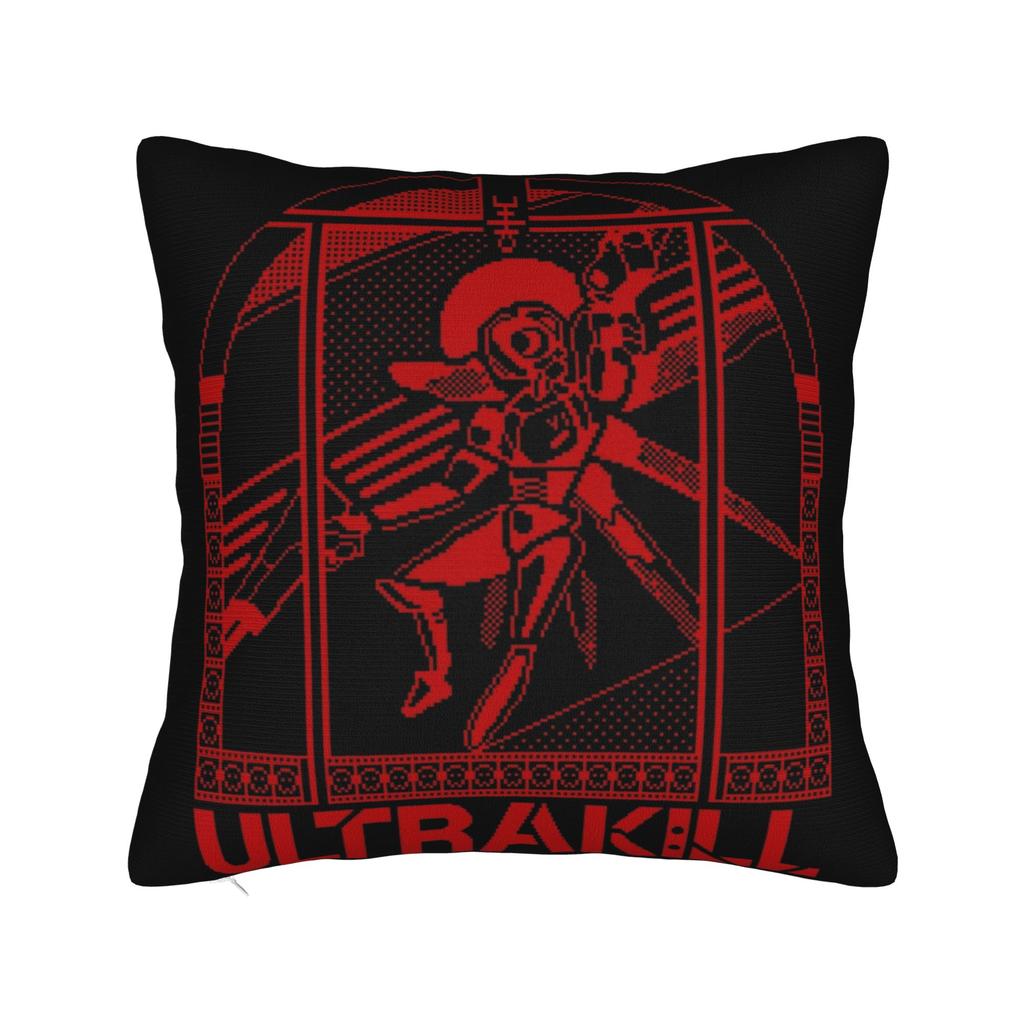 Подушки с принтом из видеоигры Ultrakill Наволочки Чехлы для подушек Теплый декор для гостиной На молнии Разные размеры
