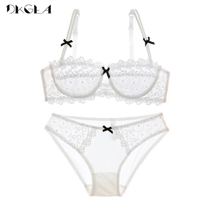 DKGEA Сексуальный комплект нижнего белья, кружевной бюстгальтер, бюстгальтер 1/2 чашки, большие размеры