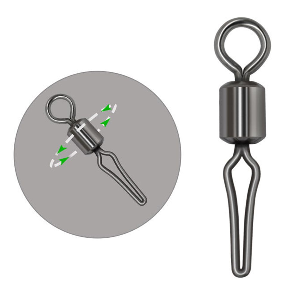 Swivel Fast Lock Swivels With Side Line Clip Fishing Hanging Snap Fishhooks And Crap Connector