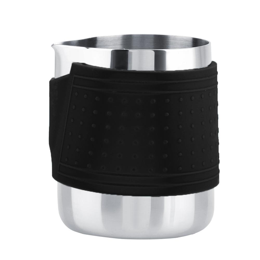 Black Frothing Milk Jug Stainless Steel Latte Pitcher Frothing Cup Milk Frothing Pitcher  Latte Art