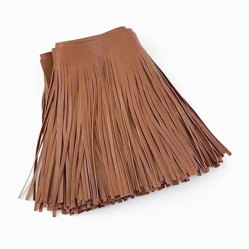 2 Метра Бахрома Лента 10-30см Кожа Замша Кисточка Кружево для Украшения Платьев Сумки Багажа Отделка Швейные Принадлежности