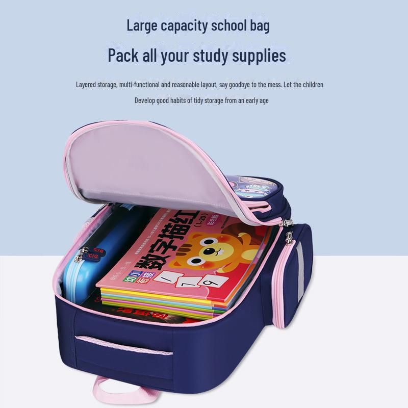 Large Capacity Backpack for Kindergarten To 3rd Grade Students - Unisex, Load-Reducing Design