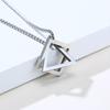 Vnox Geometric Men's Necklaces,Hollow Triangle Pendant,Minimalist Metal Stainless Steel Male Simple Casual Collar Jewelry