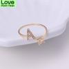 Letter Gold Color Metal Adjustable Opening Rings For Women Initials Name Alphabet Creative Finger Ring Trendy Party Jewelry