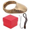 Archery Thumb Ring Universal Archery Shooting Metal Brass Finger Guard Wrench Finger Protector with Anti Lost Rope 22mm