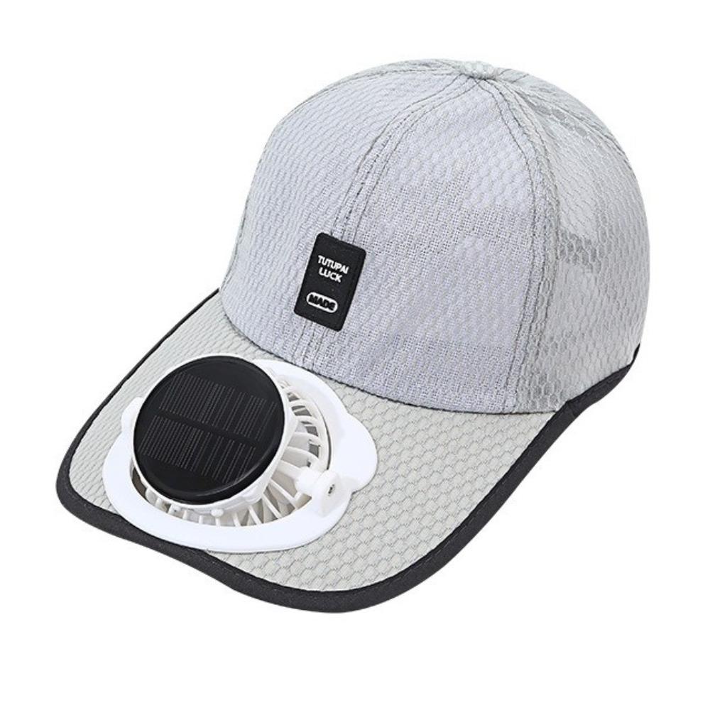 Quick Dry Baseball Cap USB Charging Full Mesh Hats Fashion Solar Fan Hat Summer