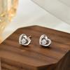 Gentle Style Love Earrings Small and Exquisite Temperament Diamond-inlaid Earrings To Give Your Girlfriend A Gift