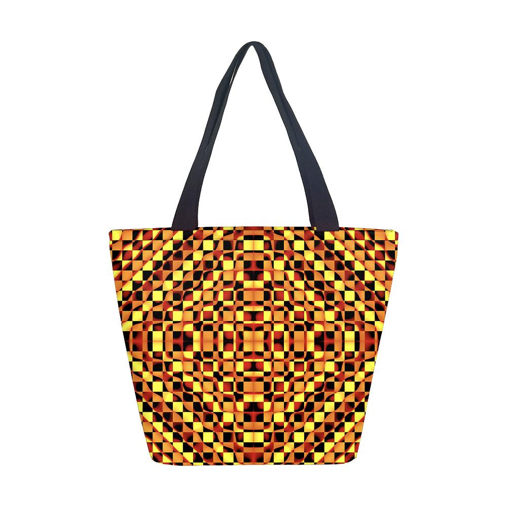 Женская сумка без темы для девочек, сумка через плечо, напечатанная холщовая сумка, модная трендовая сумка-тоут большой емкости