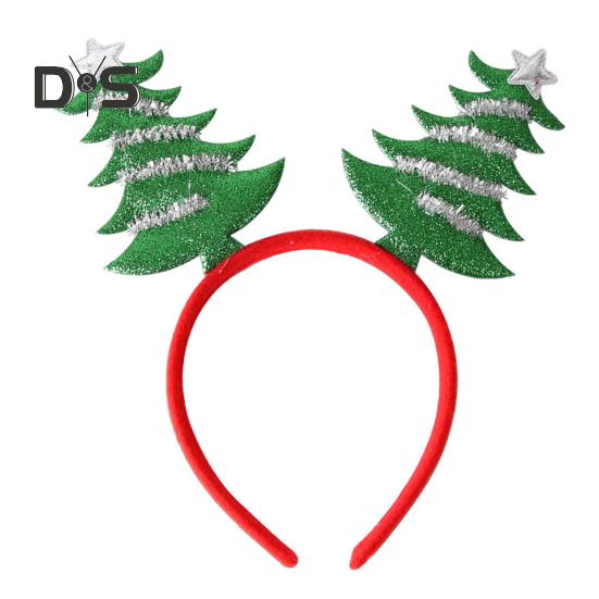 Рождественская повязка на голову с рогом оленя, повязка на голову в виде звезды Санта-дерева, праздничный обруч для волос, аксессуар для косплея для женщин и детей
