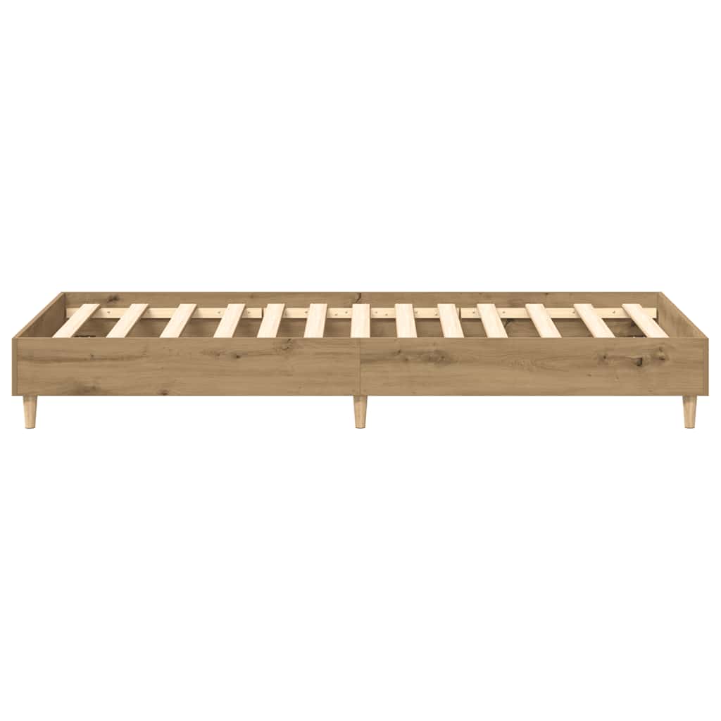 Bed Frame without Mattress Artisan Oak 75x190 cm Wood Based Material