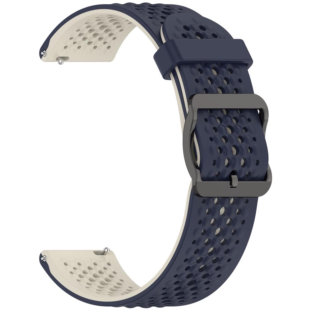 20MM 22MM Универсальный двухцветный ремешок для Huawei Watch GT GT2 GT3 жидкий силиконовый дышащий ремешок с отверстиями для Honor Watch SE 4Pro G