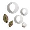4PCS Rose Leaf Plastic Cutters Set DIY Sugarcraft Polymer ClayDough Modelling Molds Easy Release