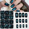 144Pcs Medium Short Square Press On Nails Medium Oval Fake Fingertips  for Holiday Party