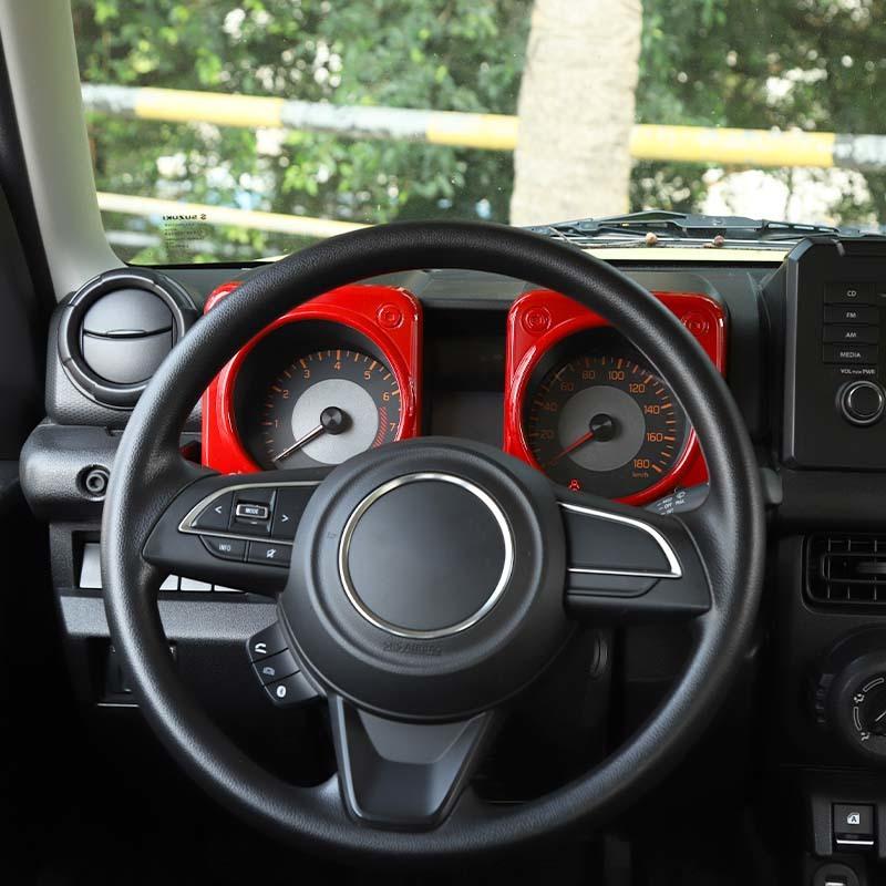 Декоративные наклейки на приборную панель автомобиля из АБС-пластика для Suzuki Jimny 2019, аксессуары для интерьера с принтом из углеродного волокна