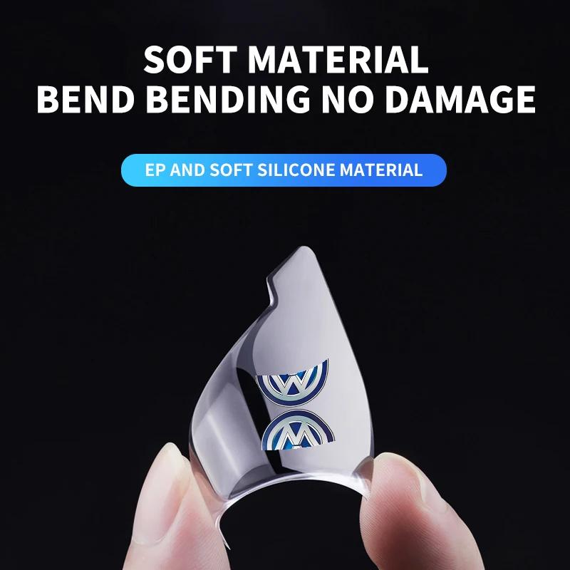 VW GTI GOLF 2pcs Transparent Car Door Corner Anti-collision Protector Silicone Sticker For Volkswagen VW Golf 4 7 MK3 4 7 Touran