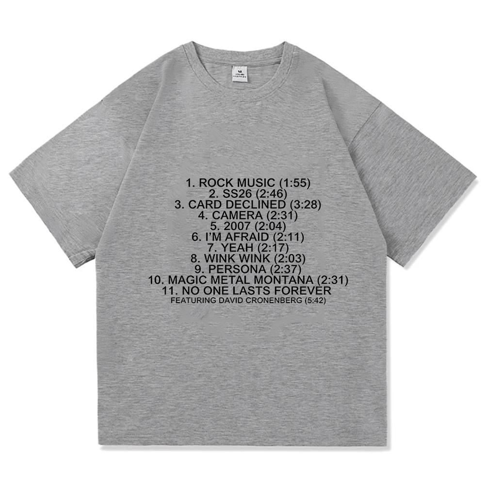 Charli Xcx Music Fashion Film List Tshirt Simple Letter Print Tshirt Unisex Fashion Cotton Casual Short Sleeve Unisex O Neck Top
