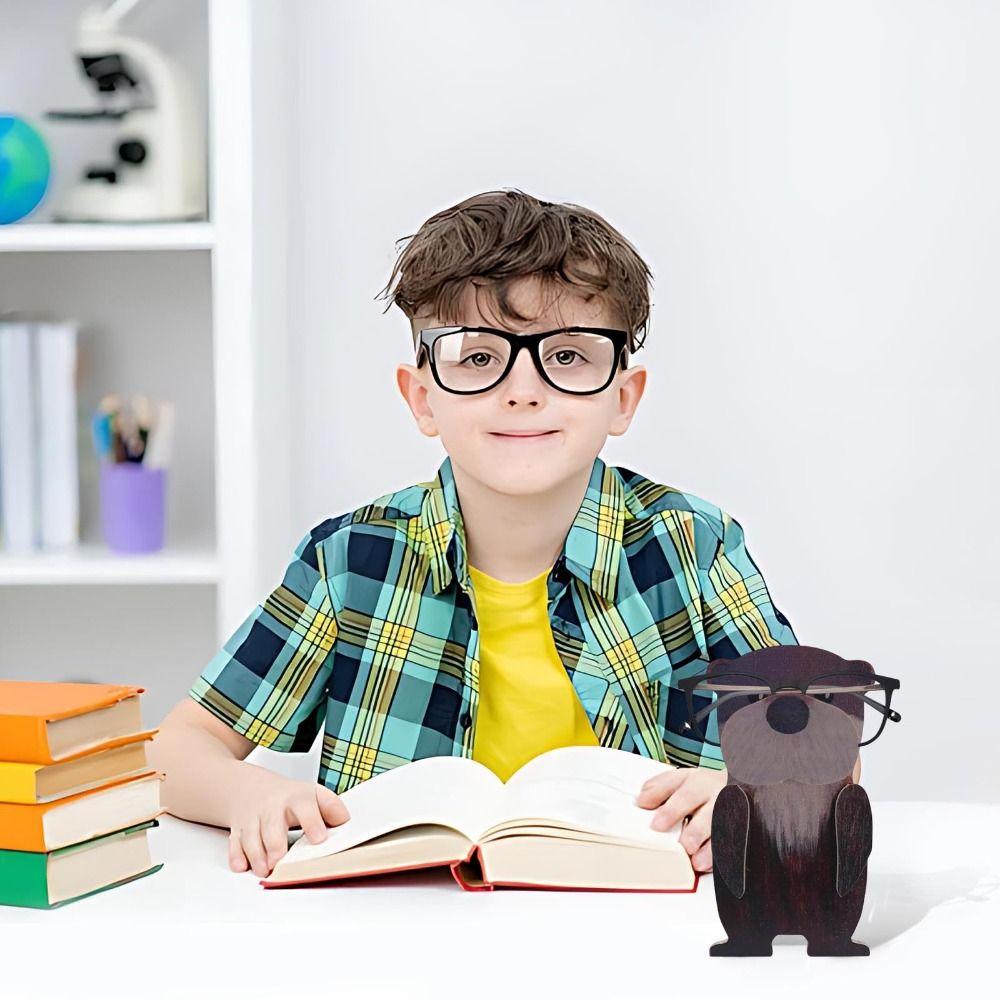 Деревянная подставка для очков в виде животных, ручная работа, деревянный орнамент, новый держатель для очков в виде животных