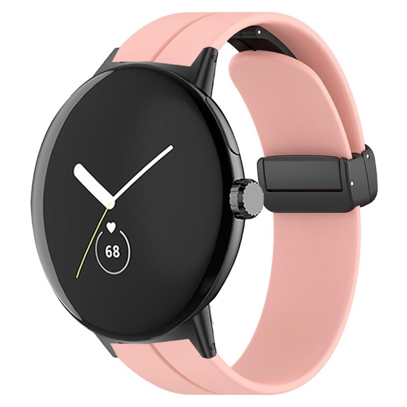 Suitable for Pixel Watch 2 Smartwatch Adjustable Fashion Silicone Belt Wristband Magnetic Bracelet Waterproof Soft Strap