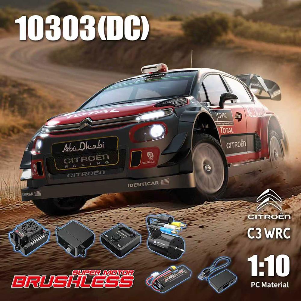 AAXX1 MJX Hyper GO 10303 WRC C3 Brushless RTR 1/10 RC Electric Remote Control Model Car Rally Racing Adult Children's Toys