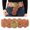 Western Style Disc Belt Y2K Wide Disc Belt Y2K Hollow Disc Belt Hollow Belt  for Women