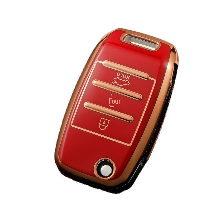 Чехол для автомобильного ключа, подходит для Kia K2, K3, K4, K5, KX3, KX5, Zhipao, Foredi, Sorento. Мужская и женская модели с застежкой-пряжкой.