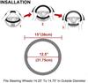 Cute Strawberry Print Car Steering Wheel Cover Universal Elasticity No Tnner Circle Steering-wheel Protector Auto Accessories