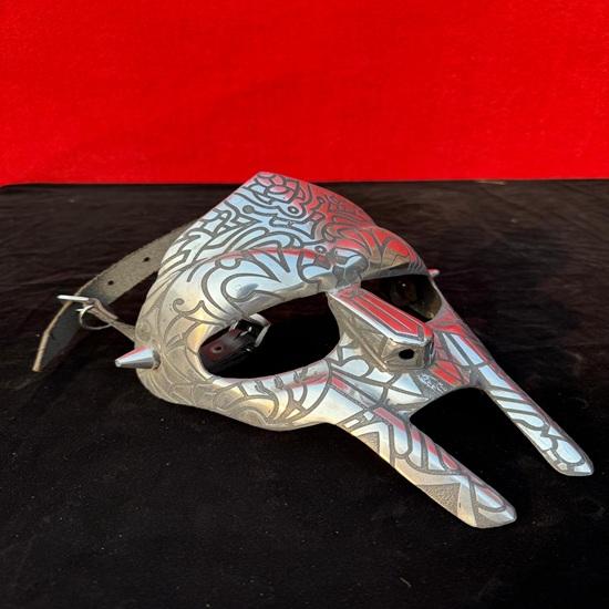 MF DOOM Mask Mad Villain Engraved Steel Face Armor Medieval Hand-Forged Mask Best Gift For Him, Her