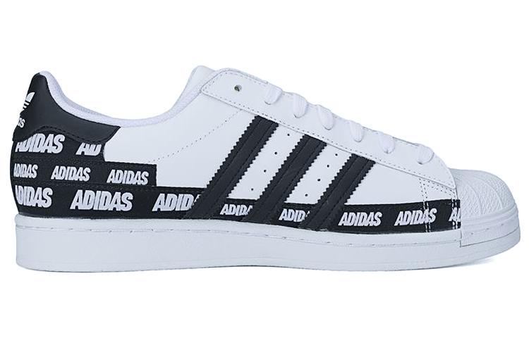 Men's Sneakers Adidas Superstar 'Wordmark Heel Stripe - White Black'