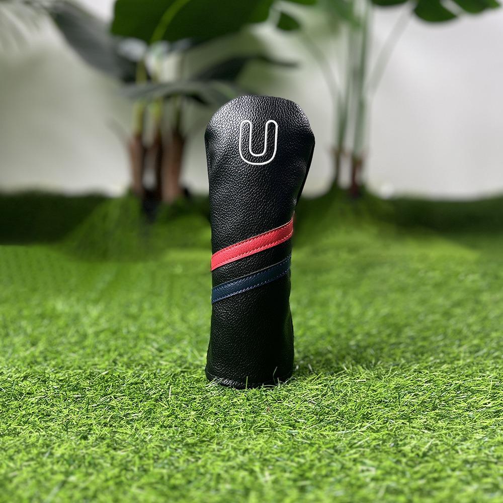 PU Leather Golf Club Protector Digital Label Wood Headcover Golf Head Cover Fairway Driver