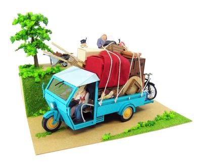 Набор для миниатюрного моделирования Sankei Studio Ghibli Мой сосед Тоторо Семья Кусакабэ Серия Moving Scale Paper Дом Тоторо, 1/48 Поделка, MK07-14