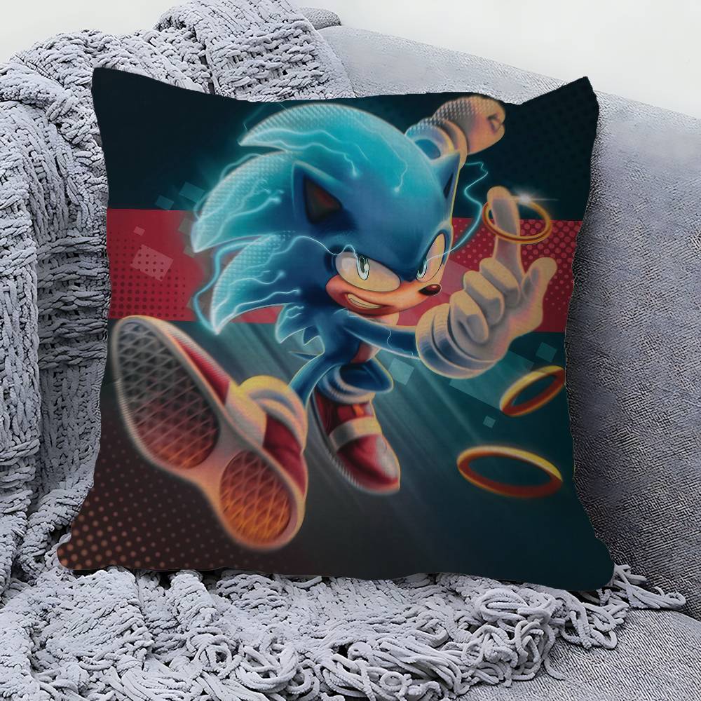 Anime S-Sonics H-Hedgehoges Pillow Gift Home Office Decoration Pillow Bedroom Sofa Car Cushion Coverpillow Case