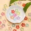 100Pcs 14.7mm Transparent Acrylic Gesang Flower Beads Earrings For Jewelry Making DIY Bracelets Necklace Accessories