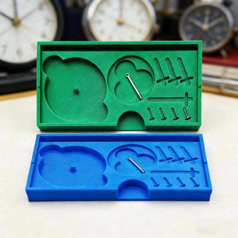 Пластиковый бокс для хранения циферблатов и стрелок часов с несколькими отделениями для дизайнеров ювелирных изделий и часовых мастеров