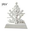Белая Симбиотическая Фигурка Человека 3D Печатная Сложенная Скульптура, Абстрактная Мечча Хамелеон Искусство Художественная Переплетенная Фигура Скульптура Фигурка, Минималистичная