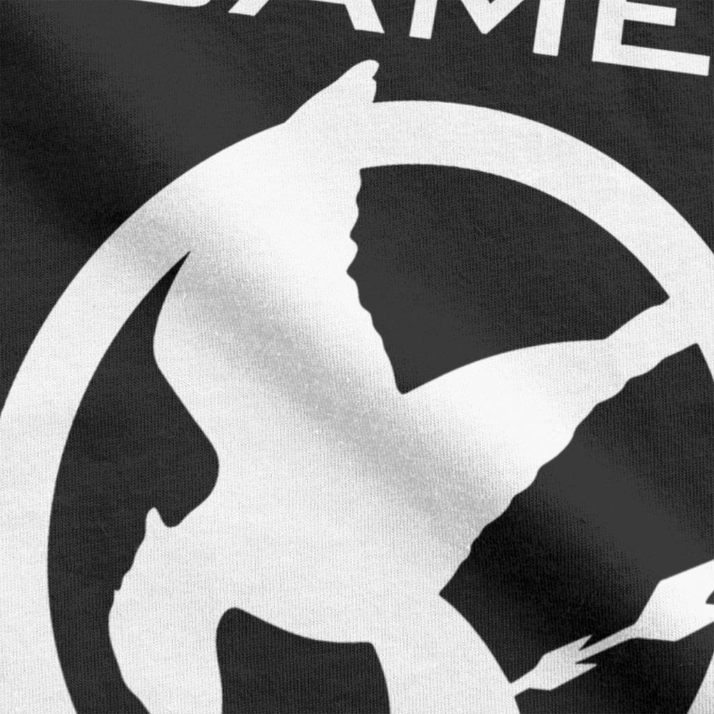 Повседневная футболка с логотипом «Голодные игры», мужская футболка с круглым вырезом из чистого хлопка, футболки с коротким рукавом, летняя одежда