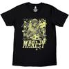 Bob Marley TShirt Football Collage Black OFFICIAL NEW