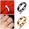 Simple Smooth 4mm Arc Steel Ring Stainless Steel Couple Ring Hand Jewelry