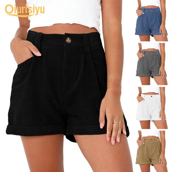 Стильные карманы для свиданий в рубчик, женские мини-шорты трапециевидной формы, женская одежда, мини-шорты