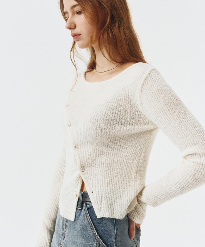 ARTID Cutout Long Sleeve Knit_Ivory