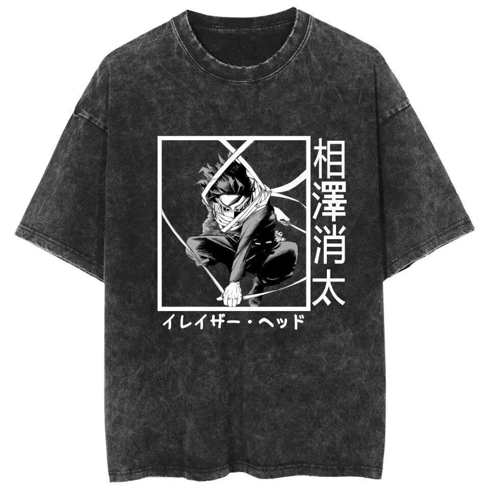 Washed Tee My Hero Academia Shoto Todoroki Half-cold Half-hot Double-sided Vintage Washed T 2026 Summer Anime Graphic Tee for Men Women oversize4
