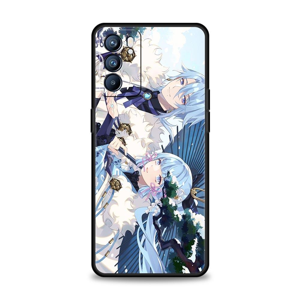 Чехол для телефона Genshin Impact для Oppo Find X5 A54 A53 A52 A9 2020 A15 A95 A16 A76 A74 A12 Reno7 SE Reno6 Pro Plus 5G Мягкий чехол из ТПУ