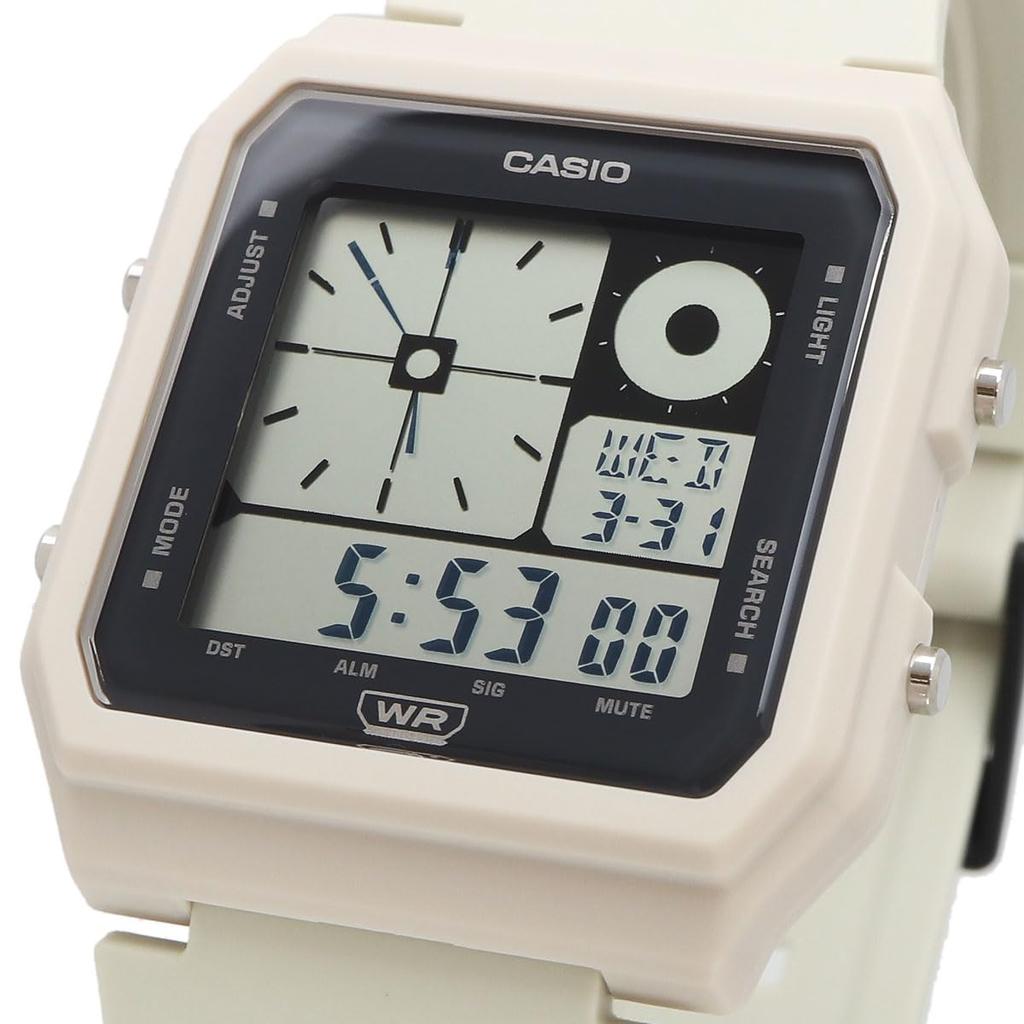 Casio Casio Casio Стандартные дешевые часы Casio Chipkashi унисекс из смолы цвета слоновой кости мужские и женские LF-20W-8A [Товар]