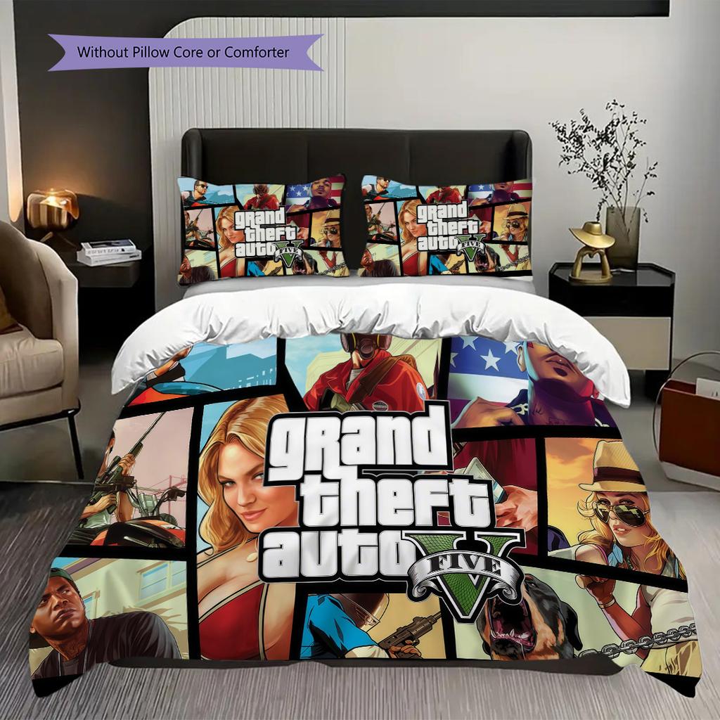 Infinite Theft Auto V Mod Unleash Ultimate Experience Bedding 1 Duvet Cover 2 Pillowcase Without Core Duvet Cover And Pillowcase Bedding Set