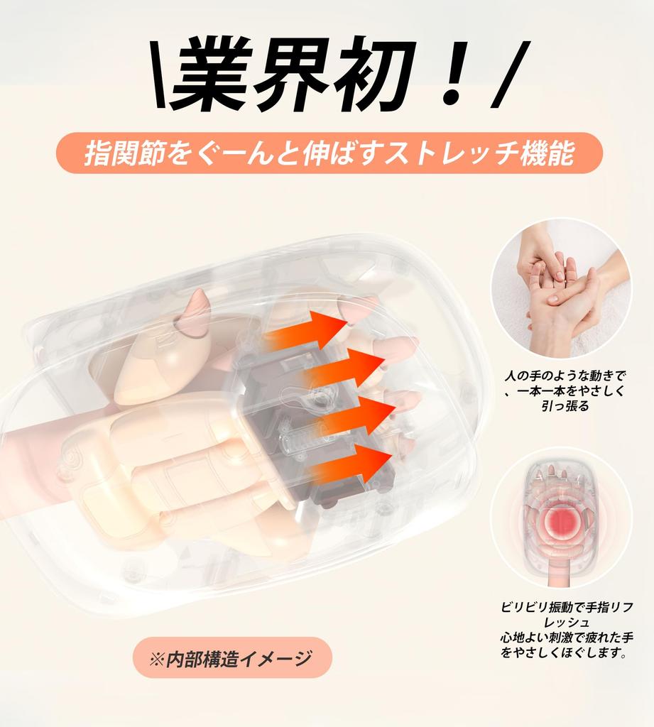ALLJOY Растяжка пальцев и вибрация кисти и запястья 6 6 уровней интенсивности Рука Включает хранение Идеальный подарок на день рождения Уход, Согревание, Акупрессура, Ладонь,