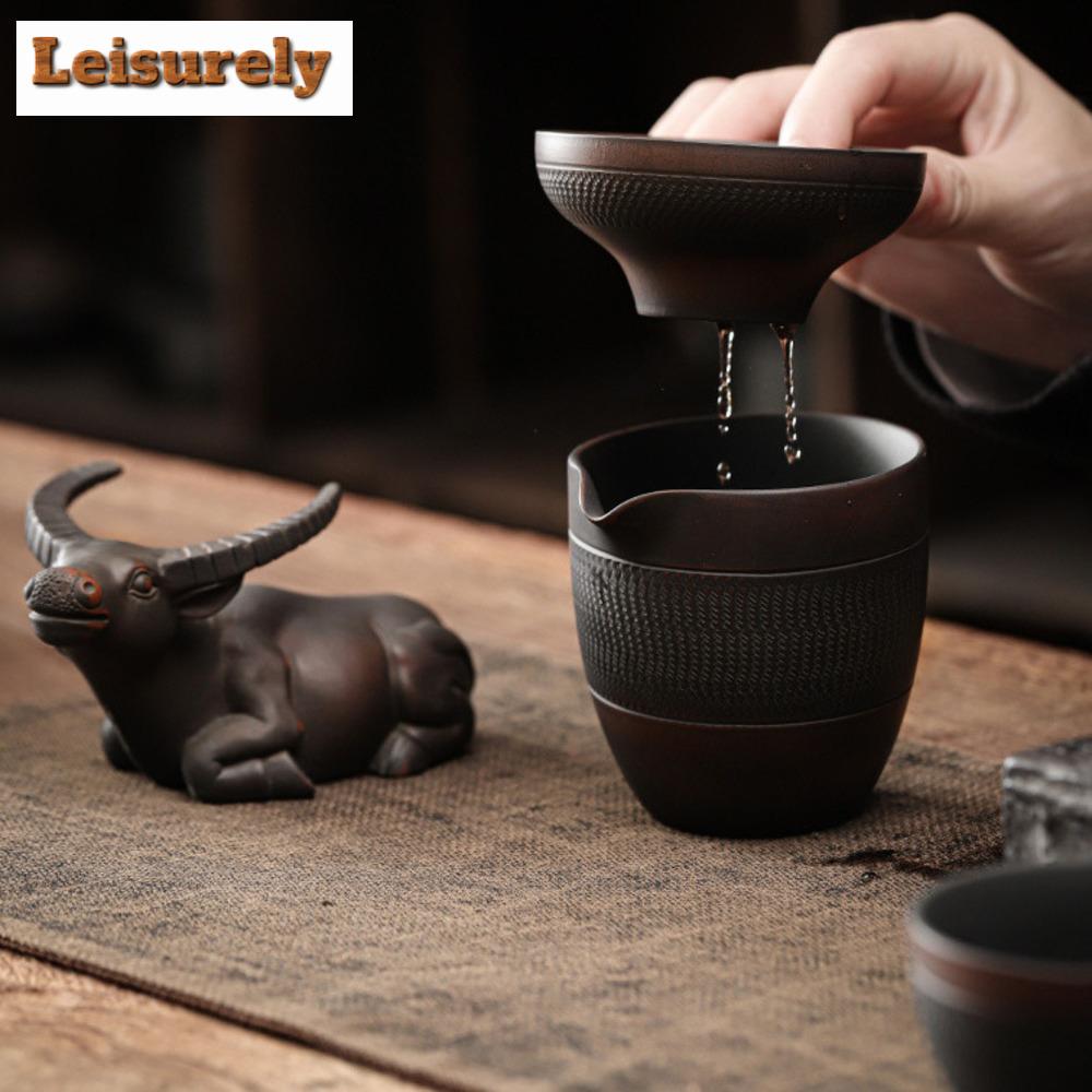 Фильтр для чая Qingxi Purple Pottery, ручной работы, нож для резки, листовой чай, фильтр для травяных специй, держатель для диффузора