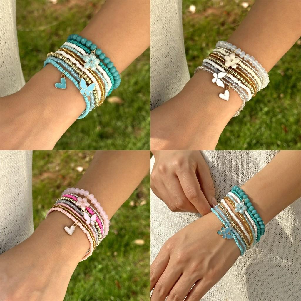 Bohemian Butterfly Love Jewelry With Glass Beads For Travel And Daily Wear