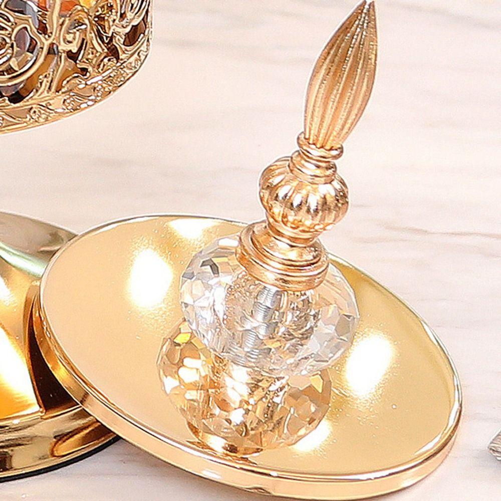 Vintage Crystal Glass Storage Jar Decorative High Footed Candy Can European Style Candy Jar Office